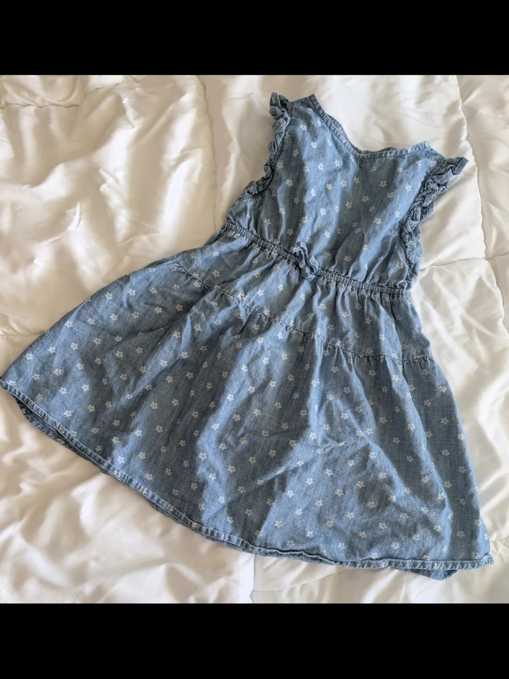 Children's Old Navy Light Blue Denim Floral Dress
